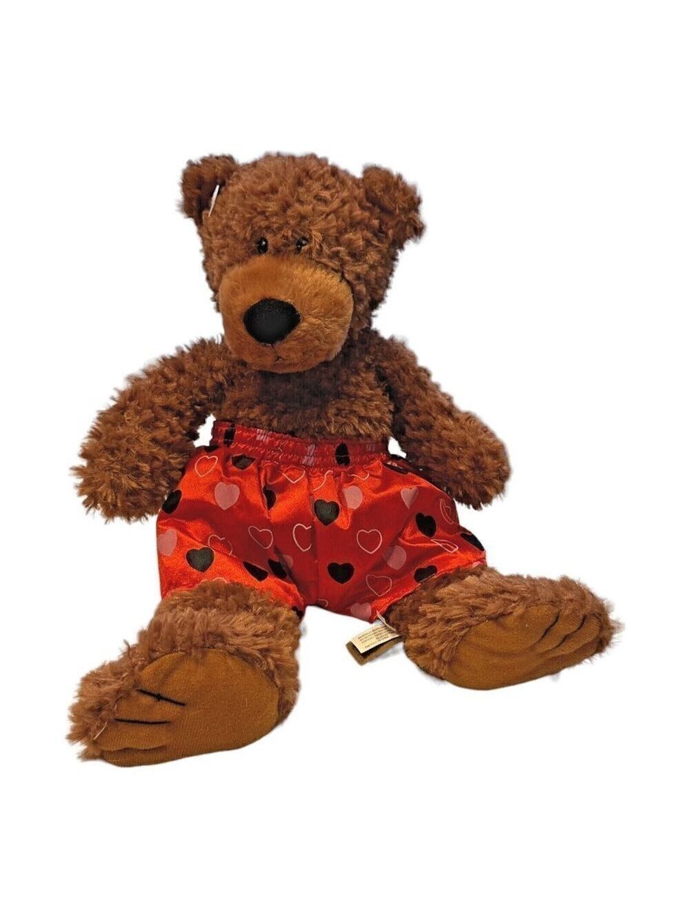 Valentine Plush Teddy Bear Brown Max First & Main Stuffed Animal Boxer Shorts